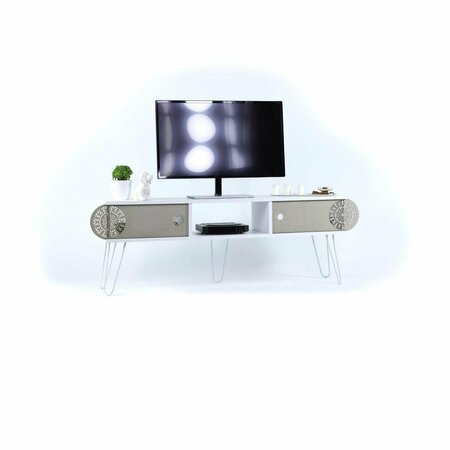 HOMEDORA Illia Maxi TV Unit , White HD-RF-ILL-MT190223